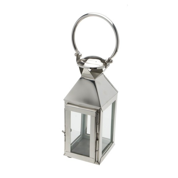 Polished glass and chrome coloured lantern Styleabode